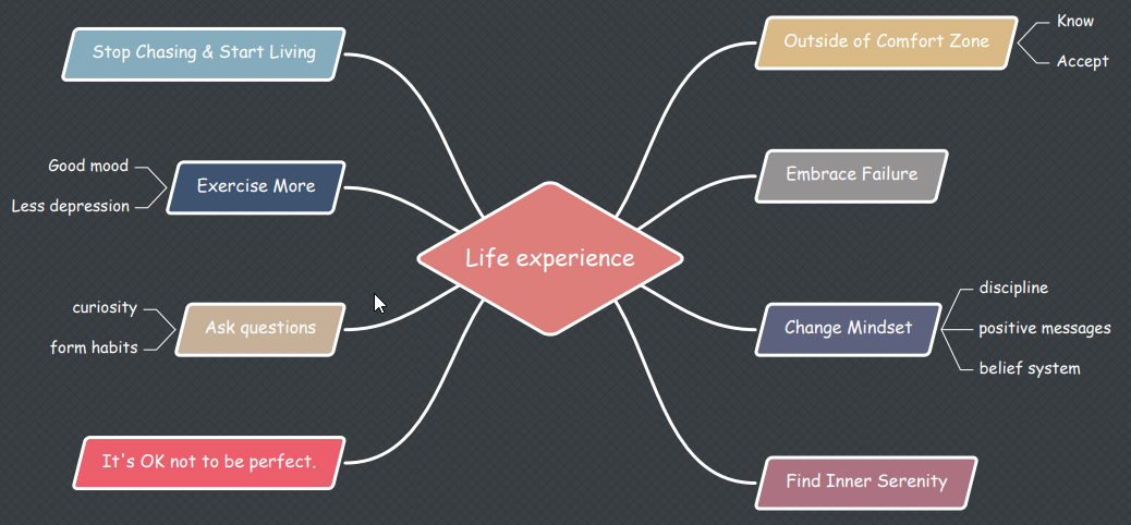 life experience mind map