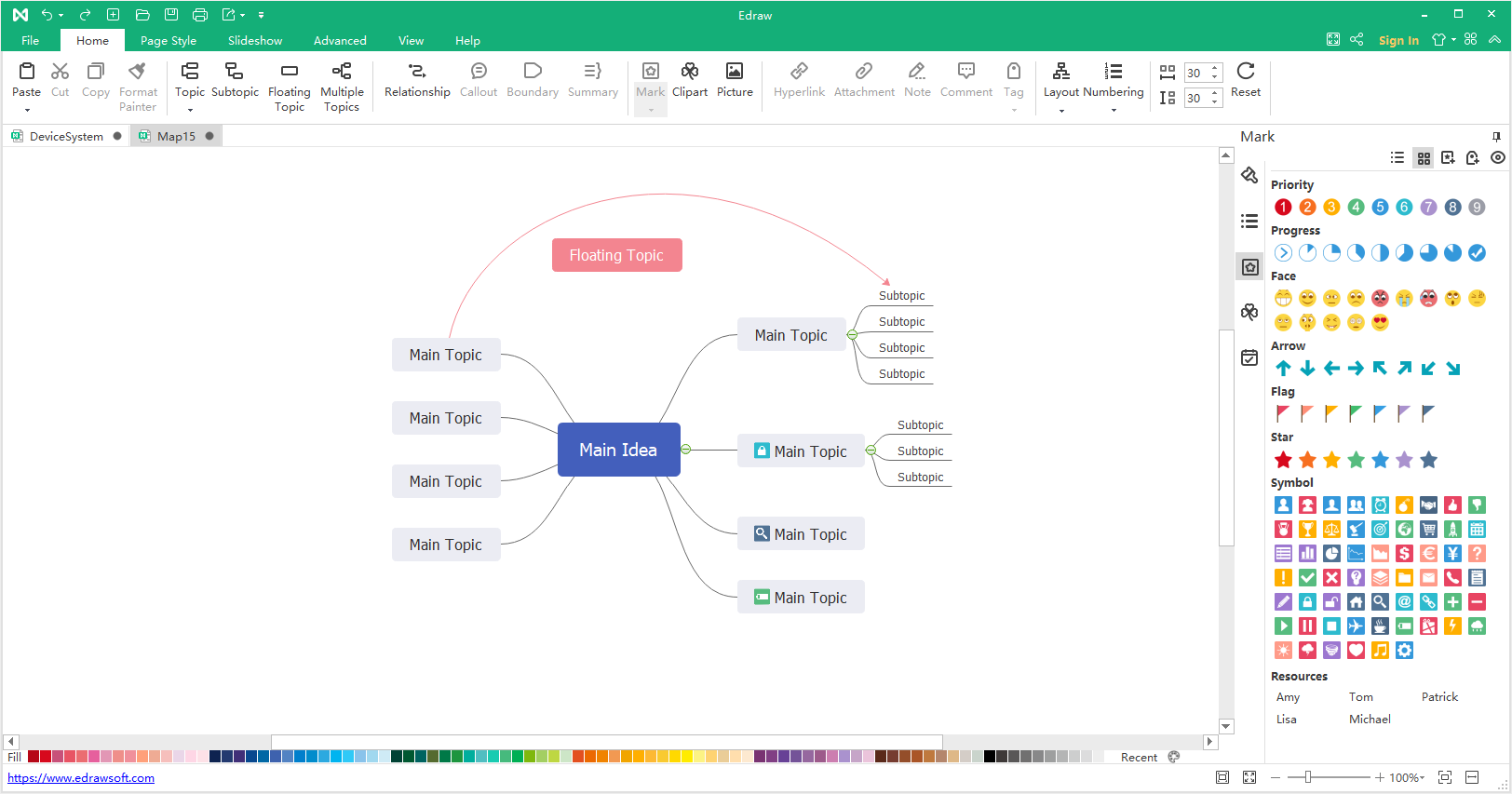 make mind maps in EdrawMind