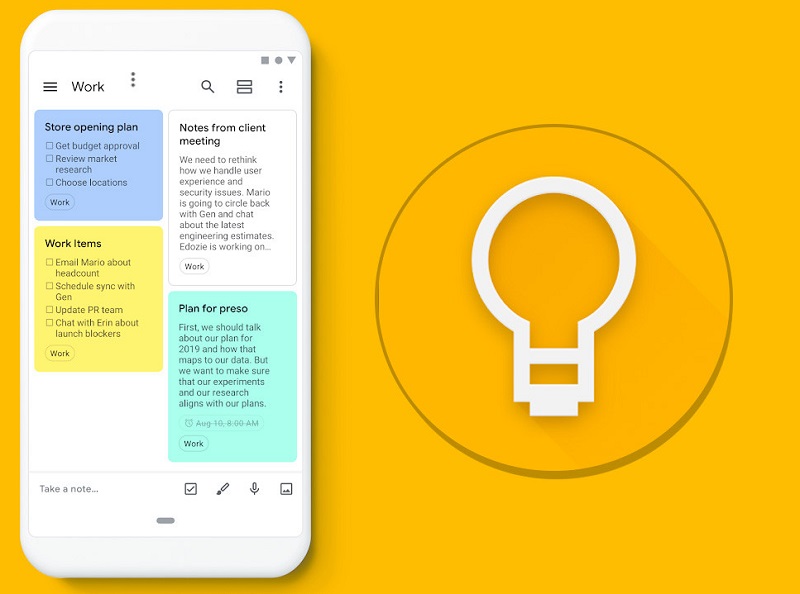 note taking app google keep