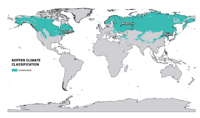 koppen continental climate