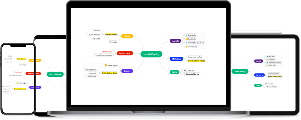 mobile supports of EdrawMind